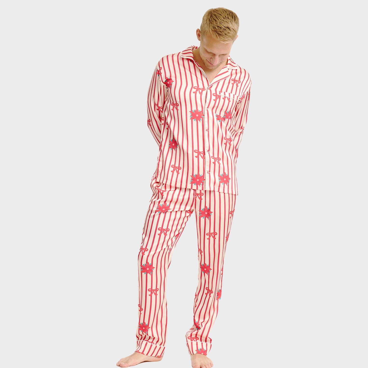 Satinpyjamas – Herr